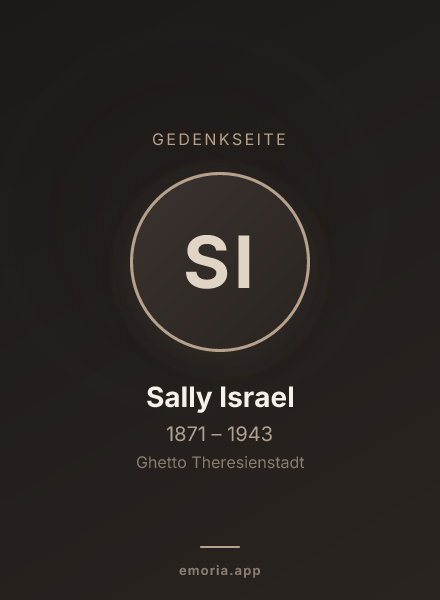 Gedenkportrait von Sally Israel