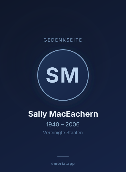 Gedenkportrait von Sally MacEachern