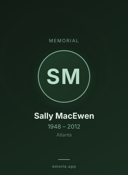 Memorial portrait of Sally MacEwen