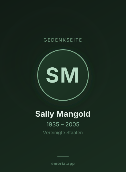 Gedenkportrait von Sally Mangold