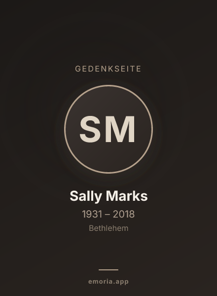 Gedenkportrait von Sally Marks