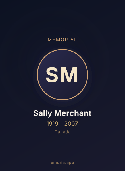 Memorial portrait of Sally Merchant