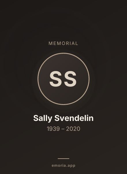 Memorial portrait of Sally Svendelin