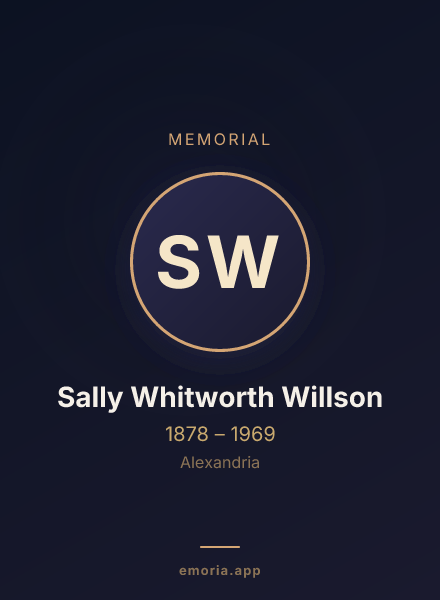 Memorial portrait of Sally Whitworth Willson