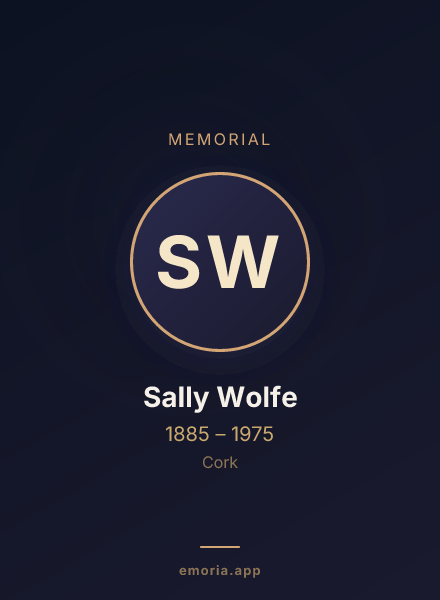 Memorial portrait of Sally Wolfe