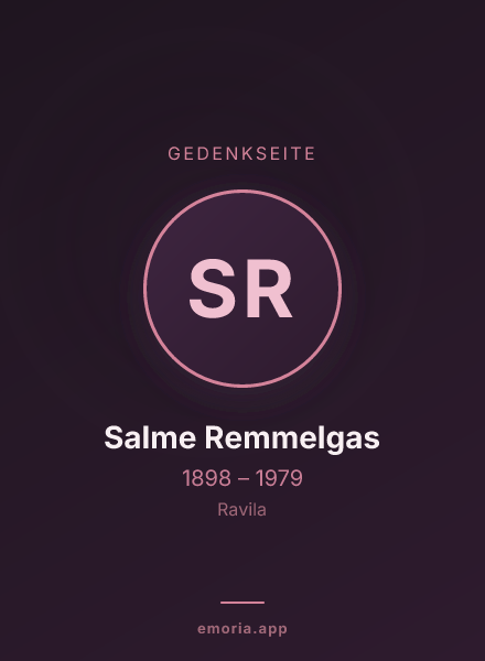 Gedenkportrait von Salme Remmelgas