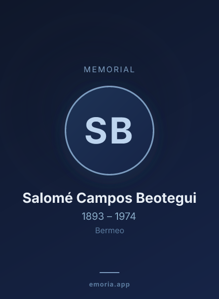 Memorial portrait of Salomé Campos Beotegui