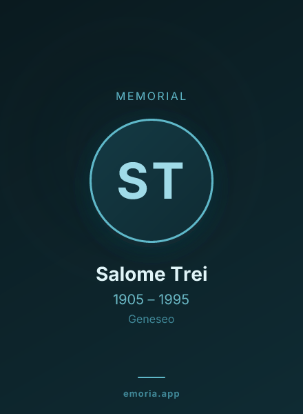 Memorial portrait of Salome Trei