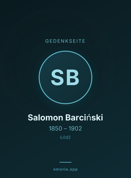 Gedenkportrait von Salomon Barciński