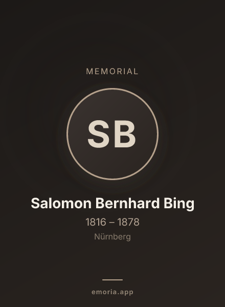 Memorial portrait of Salomon Bernhard Bing