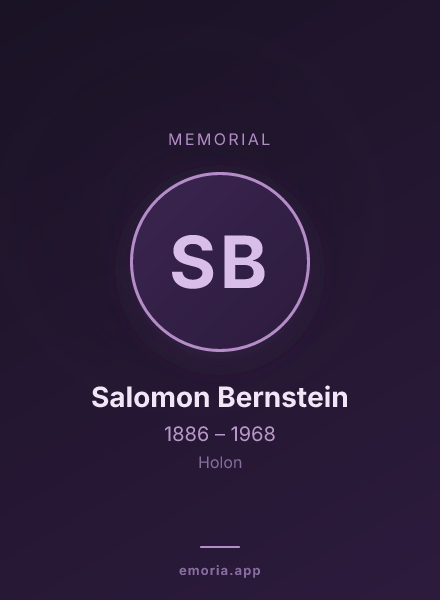 Memorial portrait of Salomon Bernstein