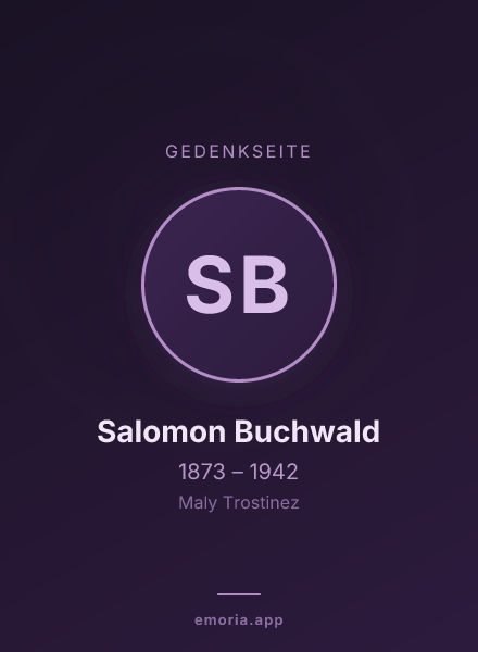 Gedenkportrait von Salomon Buchwald