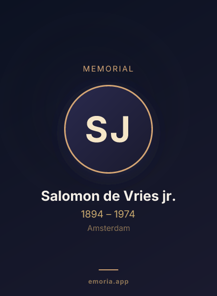 Memorial portrait of Salomon de Vries jr.