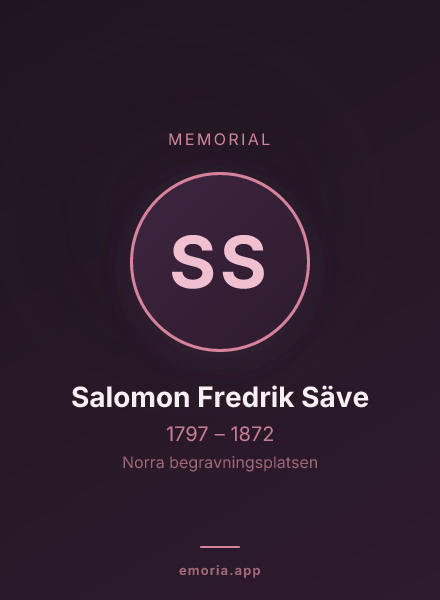 Memorial portrait of Salomon Fredrik Säve