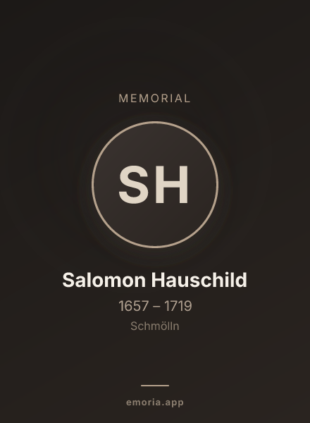 Memorial portrait of Salomon Hauschild