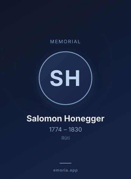 Memorial portrait of Salomon Honegger