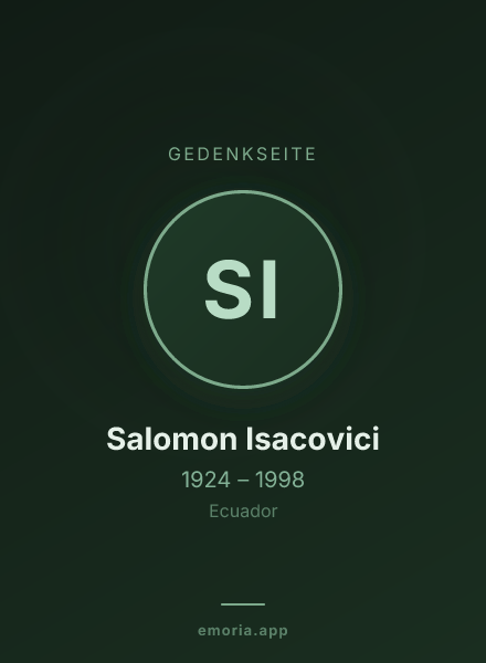 Gedenkportrait von Salomon Isacovici