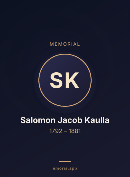 Memorial portrait of Salomon Jacob Kaulla