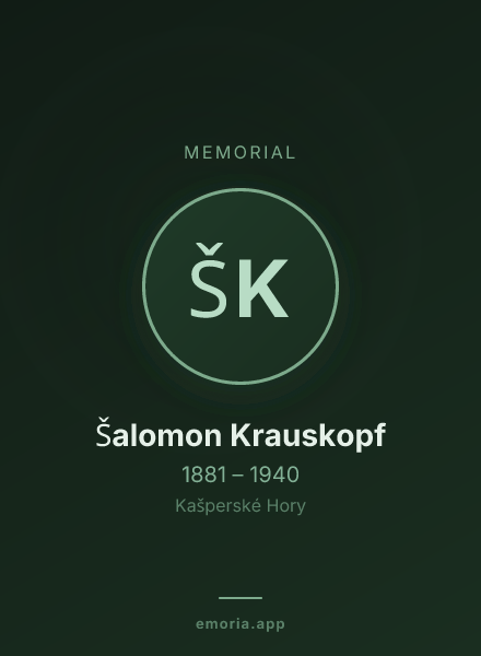 Memorial portrait of Šalomon Krauskopf