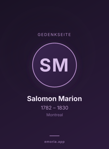 Gedenkportrait von Salomon Marion