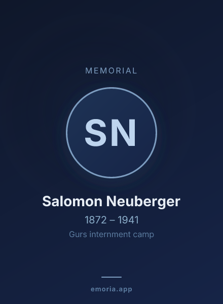 Memorial portrait of Salomon Neuberger