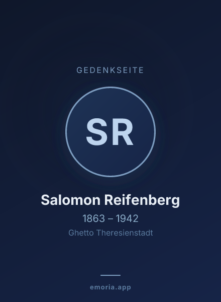 Gedenkportrait von Salomon Reifenberg