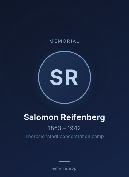 Memorial portrait of Salomon Reifenberg