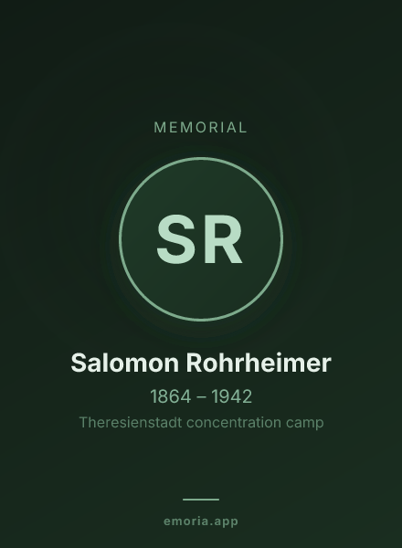 Memorial portrait of Salomon Rohrheimer