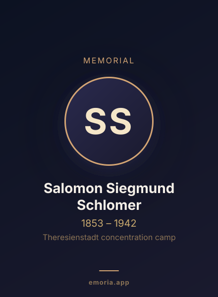 Memorial portrait of Salomon Siegmund Schlomer