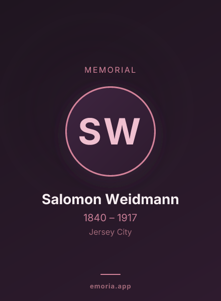 Memorial portrait of Salomon Weidmann