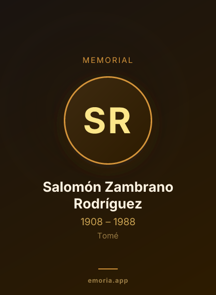 Memorial portrait of Salomón Zambrano Rodríguez