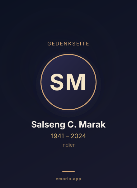 Gedenkportrait von Salseng C. Marak