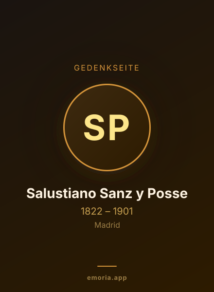 Gedenkportrait von Salustiano Sanz y Posse