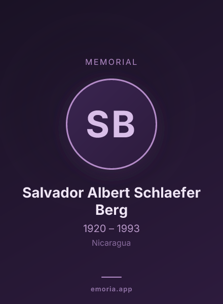 Memorial portrait of Salvador Albert Schlaefer Berg