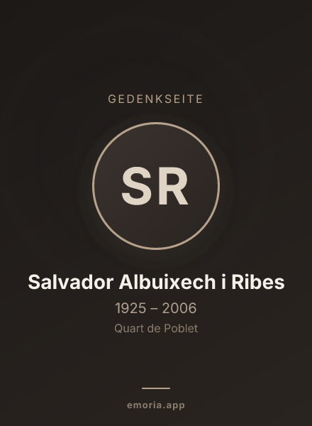 Gedenkportrait von Salvador Albuixech i Ribes
