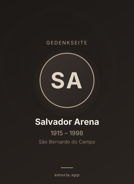 Gedenkportrait von Salvador Arena