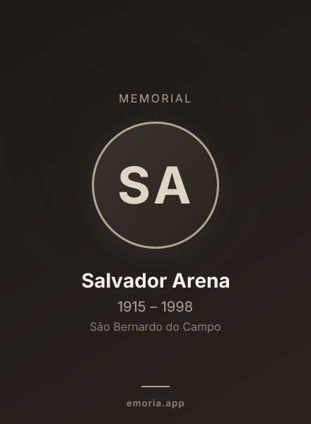 Memorial portrait of Salvador Arena