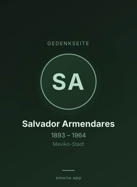 Gedenkportrait von Salvador Armendares