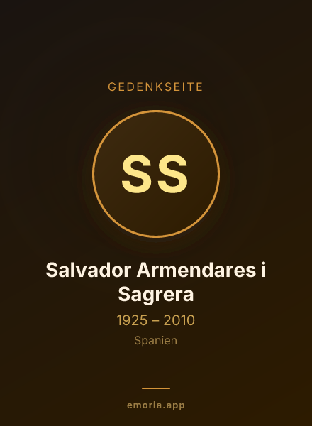 Gedenkportrait von Salvador Armendares i Sagrera