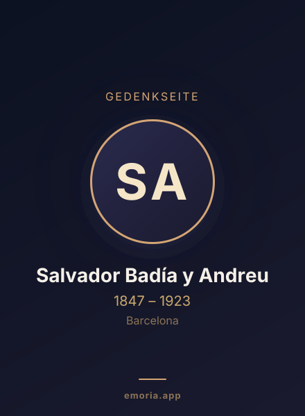 Gedenkportrait von Salvador Badía y Andreu