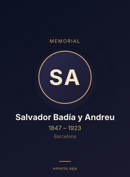 Memorial portrait of Salvador Badía y Andreu