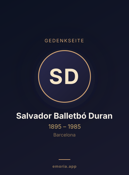 Gedenkportrait von Salvador Balletbó Duran