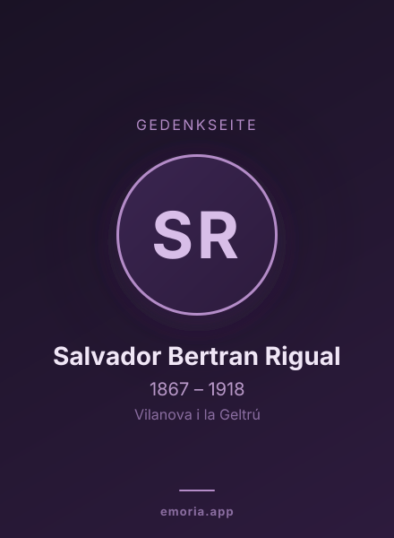Gedenkportrait von Salvador Bertran Rigual