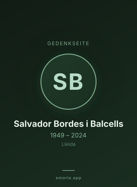 Gedenkportrait von Salvador Bordes i Balcells