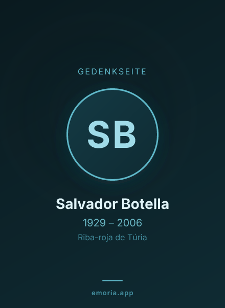 Gedenkportrait von Salvador Botella