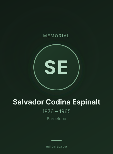 Memorial portrait of Salvador Codina Espinalt