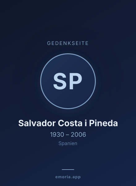 Gedenkportrait von Salvador Costa i Pineda