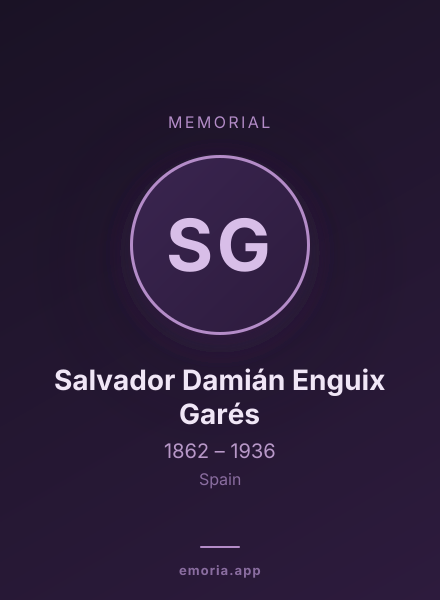 Memorial portrait of Salvador Damián Enguix Garés