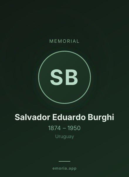 Memorial portrait of Salvador Eduardo Burghi