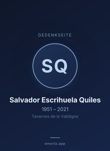 Gedenkportrait von Salvador Escrihuela Quiles